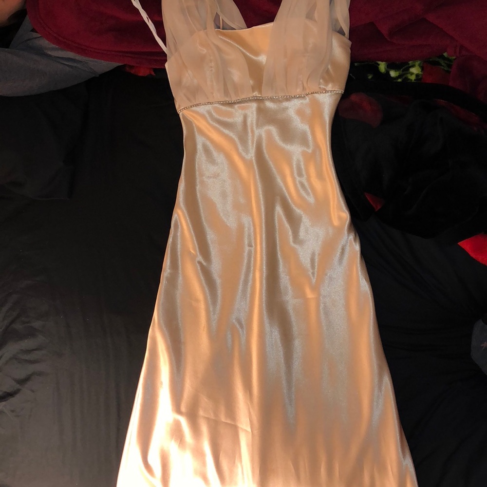 Champagne formal dress.